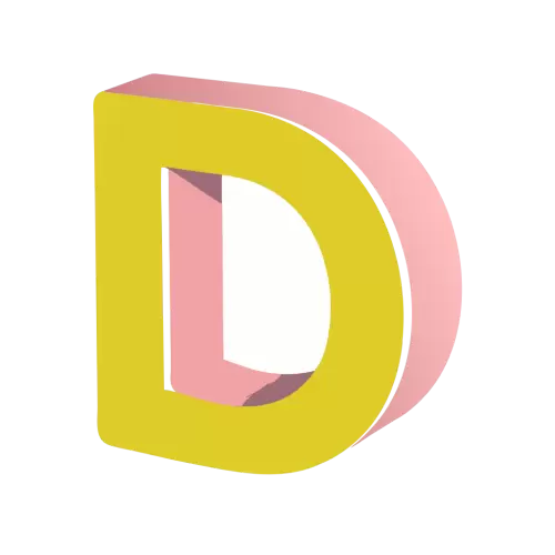 3d Free Letter D Vector