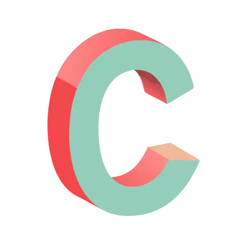 3d Letter C Free Icon