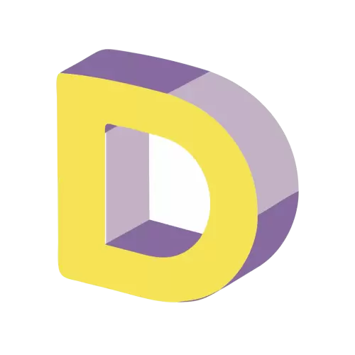 3d Letter D Symbol