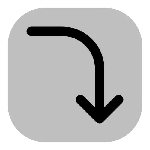 Arrow Right Down Symbol