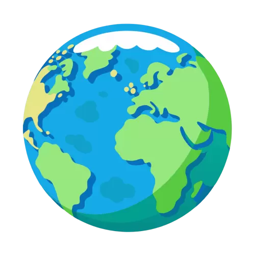 Earth Globe Sign Vector