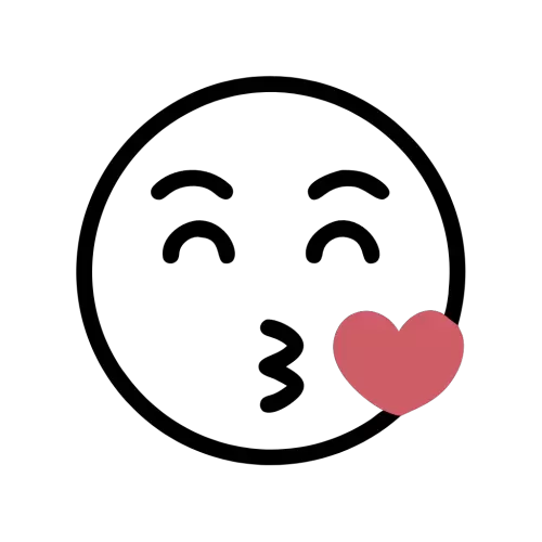 Free Kissing Emoji Symbol SVG
