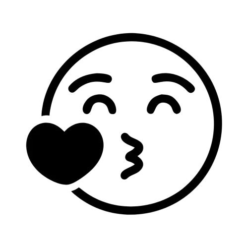 Free Kissing Face SVG Icon