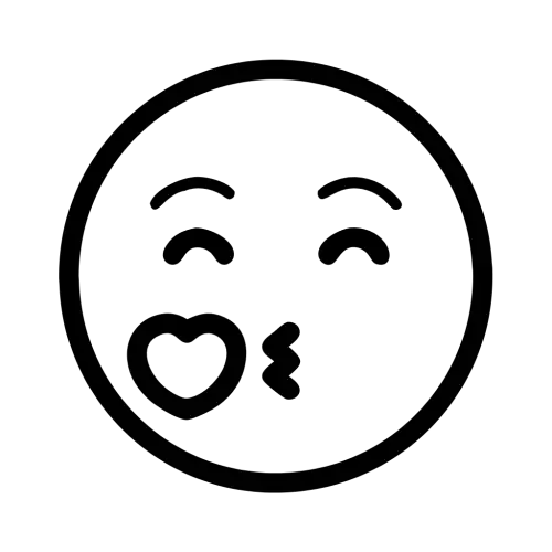 Free Kissing Face Symbol SVG
