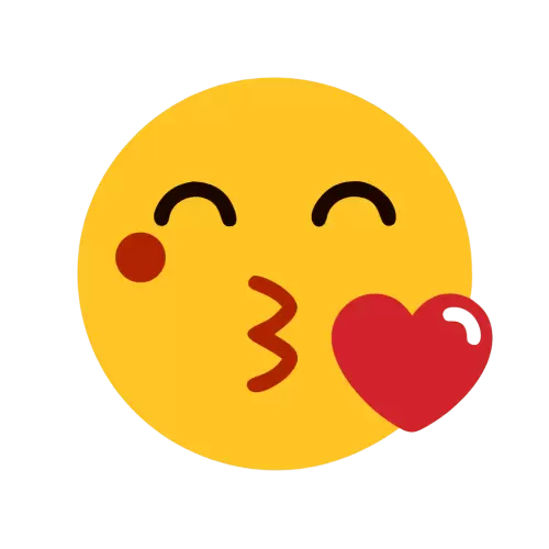 Free Kissing Face Vector SVG