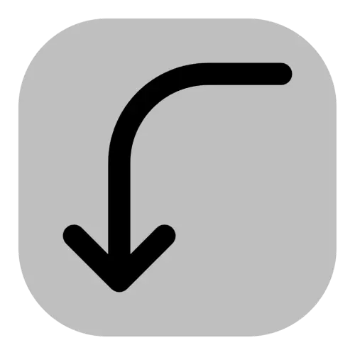 Guide Left Down Symbol