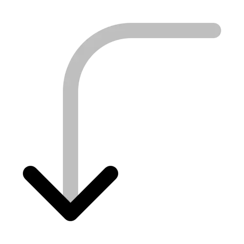 Guide Left Down Vector
