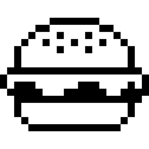 Hamburger Pixel Icon | Free SVG & PNG Download