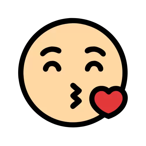 Kissing Emoji Symbol SVG Free