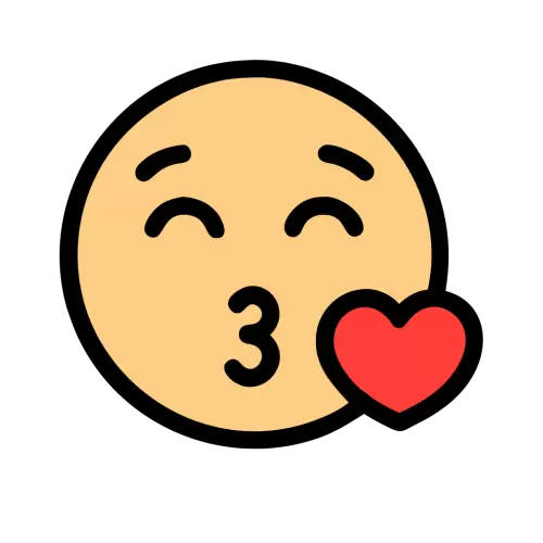 SVG Kissing Emoji Icon