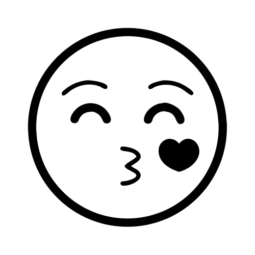 SVG Kissing Emoji Vector