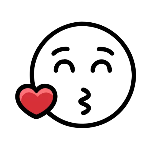 SVG Kissing Face Free Icon