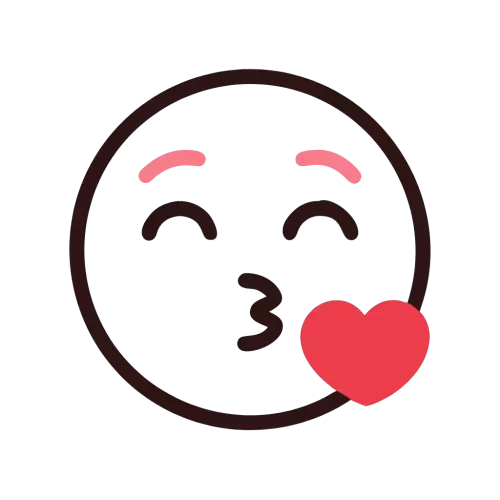 SVG Kissing Face Symbol Free