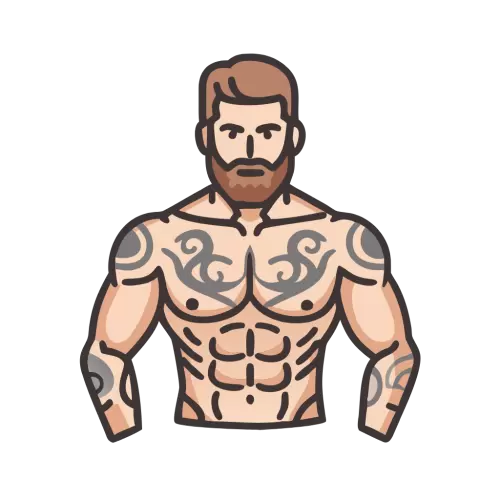 SVG Muscular Man Vector