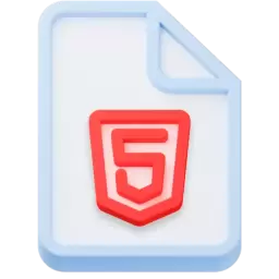 3d HTML File Icon
