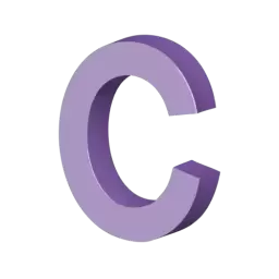 3d Letter C Free Symbol