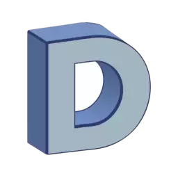 3d Letter D Free Svg