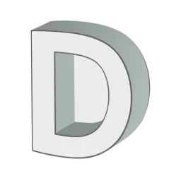 3d Letter D Vector