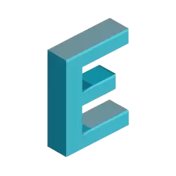 3d Letter E Icon