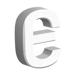 3d Letter E Symbol