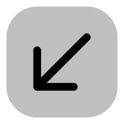 Arrow Down Left Vector