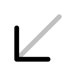 Arrow Down Left Vector