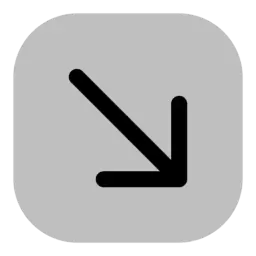 Arrow Down Right Vector