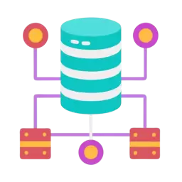 Multicolor Cloud Server Symbol