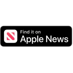 Black Apple News Badge Logo