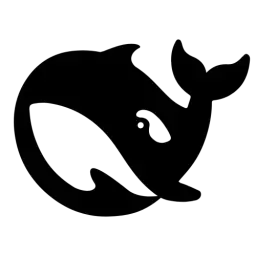 Black Deepseek Logo