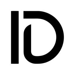 Black White Letter D Vector