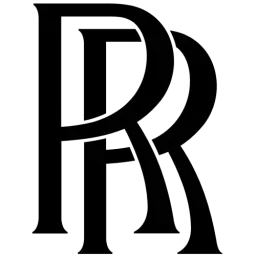Black White Rolls Royce Logo