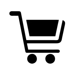 Black White Shopping Cart Vector