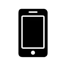 Black White Smartphone Vector