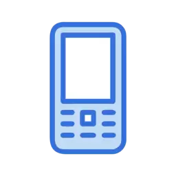 Blue Retro Phone Icon