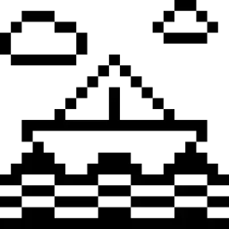 Boat Pixel Icon