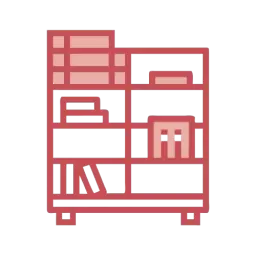 Bookshelf Vector
