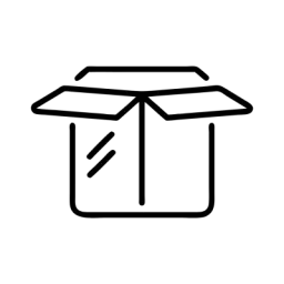Box Icon Outline Black White
