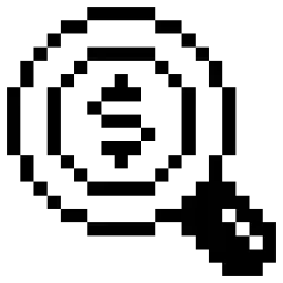 Cash Search Pixel Icon