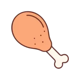 Chicken Thigh Icon SVG Free