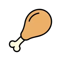 Chicken Thigh SVG Vector