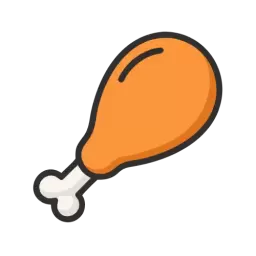Chicken Thigh Vector SVG