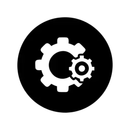Circle Cogs Icon