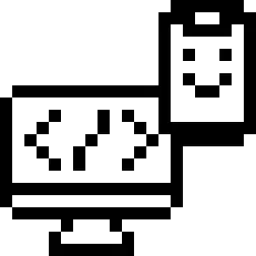 Coding Mobile Pixel Icon