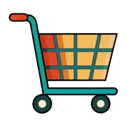 Colorful Shopping Cart Icon