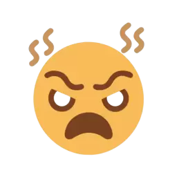 Colored Angry Face Icon free download