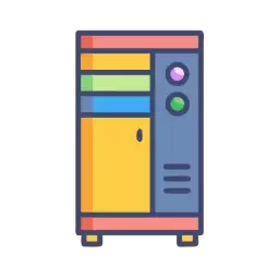 Colored Computer Case Symbol