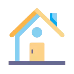 Colored Free House Symbol