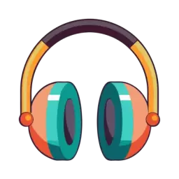 Colored Headphone Vector