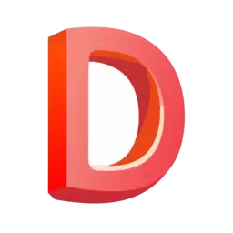 Colored Letter D Icon
